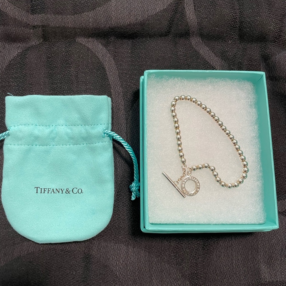 Tiffany & Co. Silver Beaded Bracelet 7”
